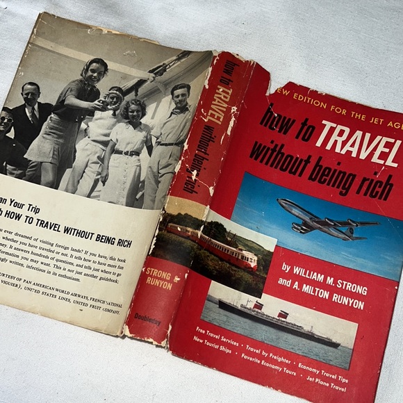 HOW TO TRAVEL WITHOUT BEING RICH 1959 VINTAGE HARDCOVER BOOK, STRONG AND RUNYON - Picture 8 of 17
